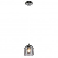 Mercator-Dixie E27 Max 25W Pendant - Clear Or Smoke Glass Shade
